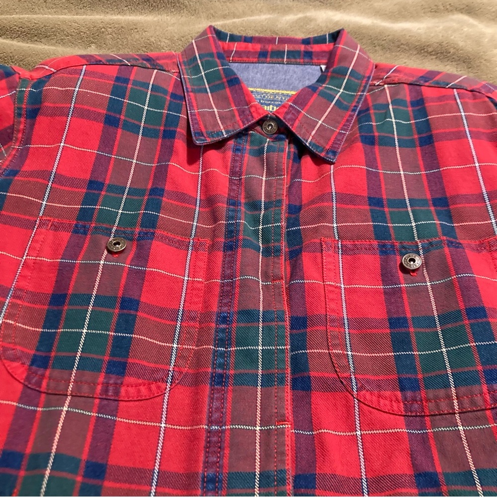 NWOT Liz Claiborne Lizwear Vintage 90s Top Long Sleeve Blouse Plaid Red Size 14 - Picture 4 of 16